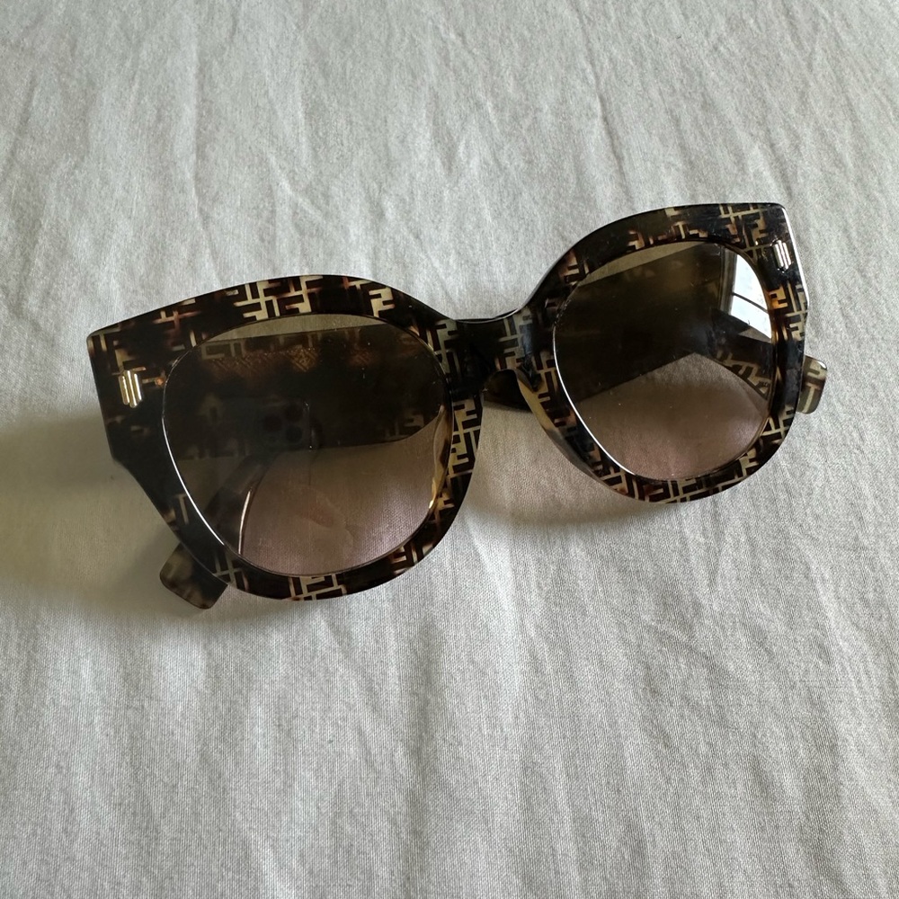 Fendi Brown Patterned Sunglasses